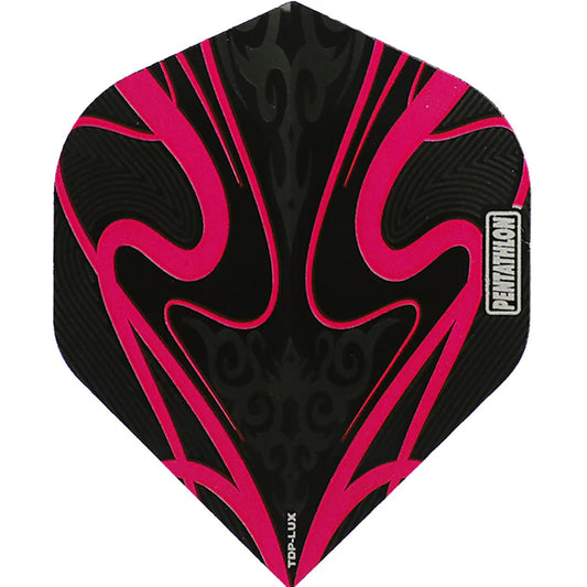 Pentathlon Dart Flights Standard Black/Pink