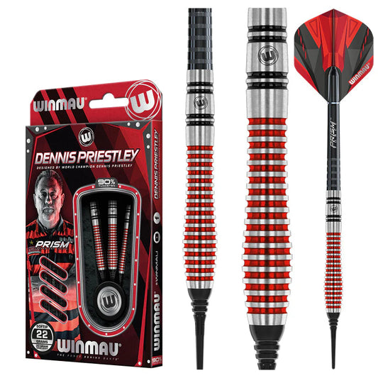 Winmau Dennis Priestley Soft Tip Dart Set - 22g