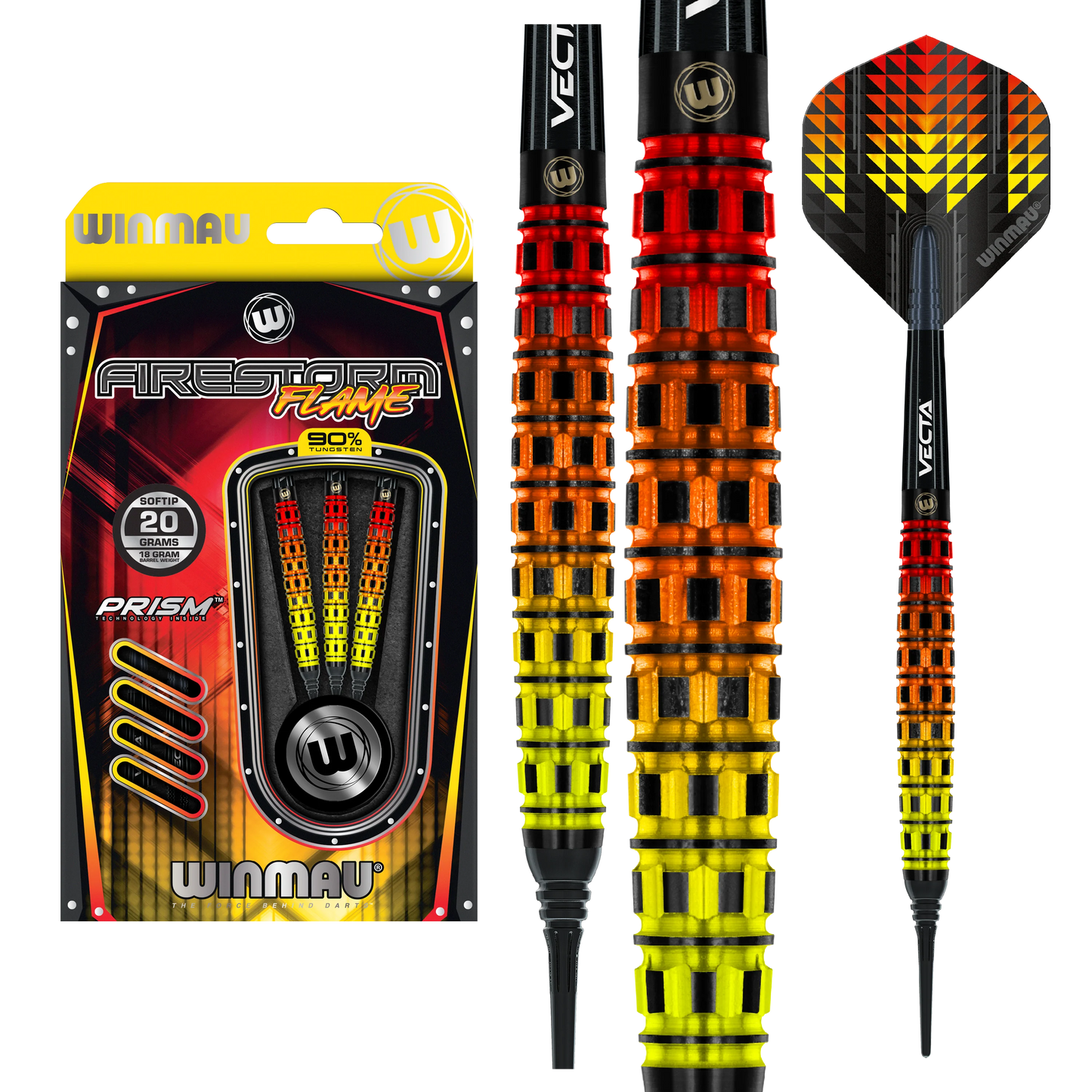 Winmau Firestorm Flame 90% Darts 18g B/W 20g F/W