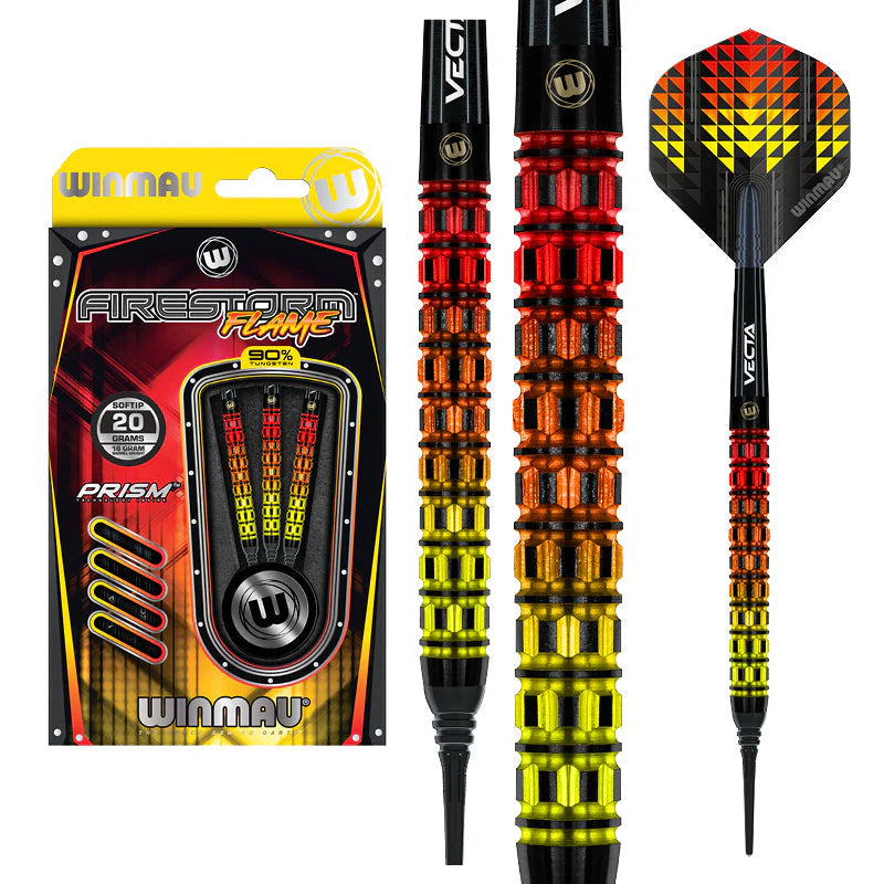 Winmau Firestorm Flame 90% Darts 18g B/W 20g F/W