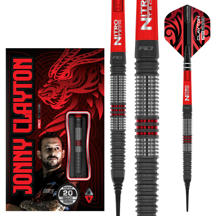 Red Dragon Jonny Clayton Hiraeth 90% Soft Tip Dart Set - 20 grams