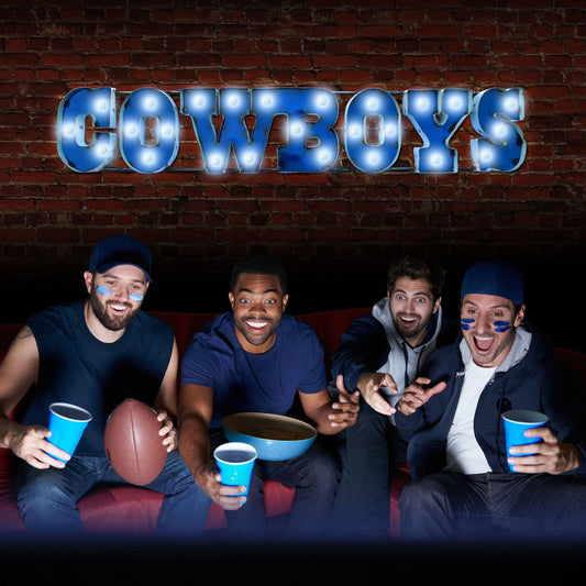 Dallas Cowboys Recycled Metal Lighted Sign