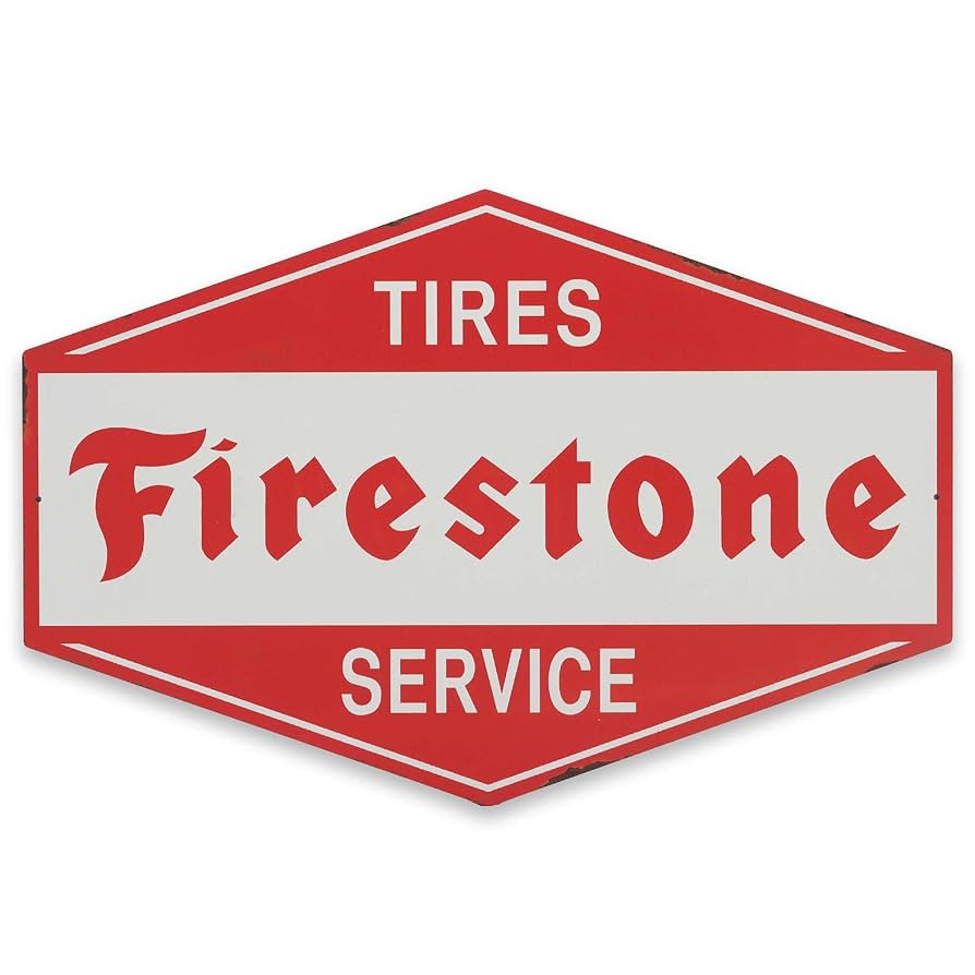 Firestone Tires & service Classic Logo Metal Sign