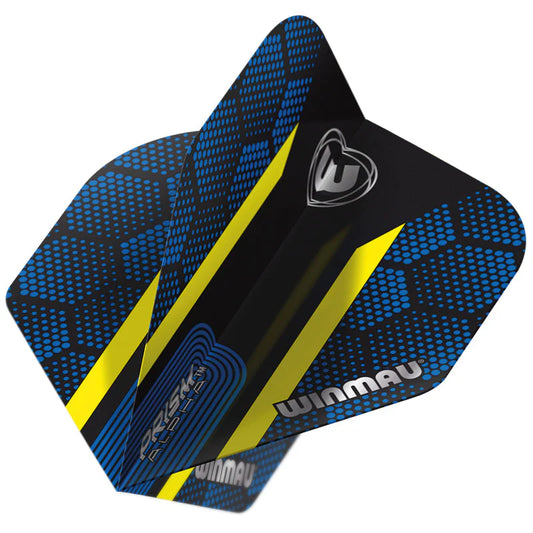 Winmau Blue & Yellow Hexagon Prism Alpha Standard Flight