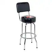 The Busted Knuckle Garage Bar Stool w/Backrest
