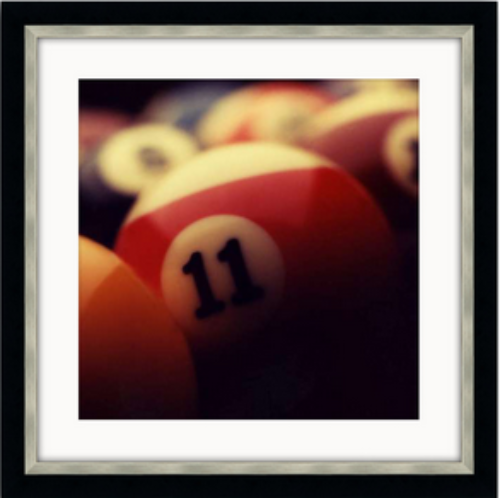 Elegant-Framed-Print of Billiard Balls in Artistic Arrangement