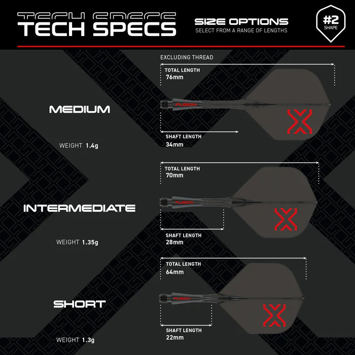 Winmau Blade X - Fusion Integrated Flight & Shaft Black