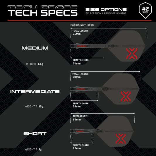 Winmau Blade X - Fusion Integrated Flight & Shaft Black