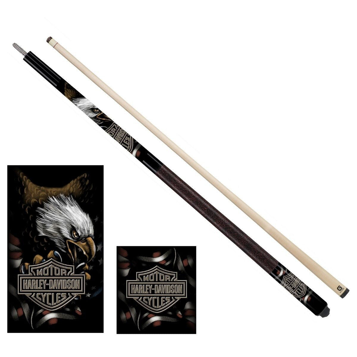 Harley Davidson Patriotic Eagle Pool Cue