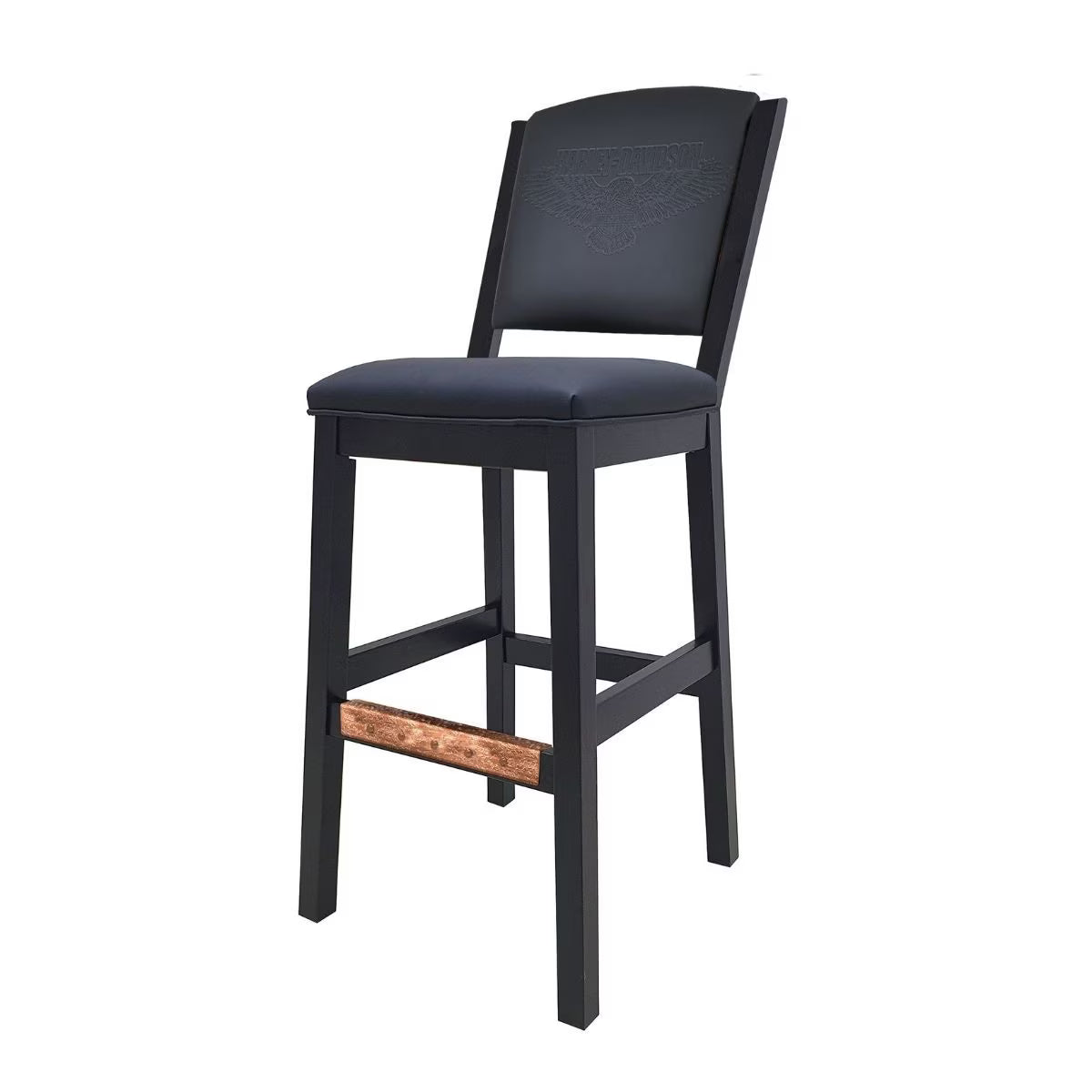 Harley Davidson Bar & Shield Eagle Backrest Bar Stool