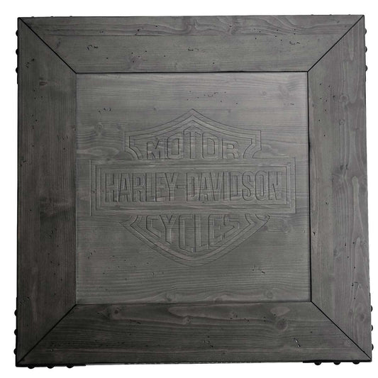 Harley Davidson B&S Square Pub Table - Industrial Grey