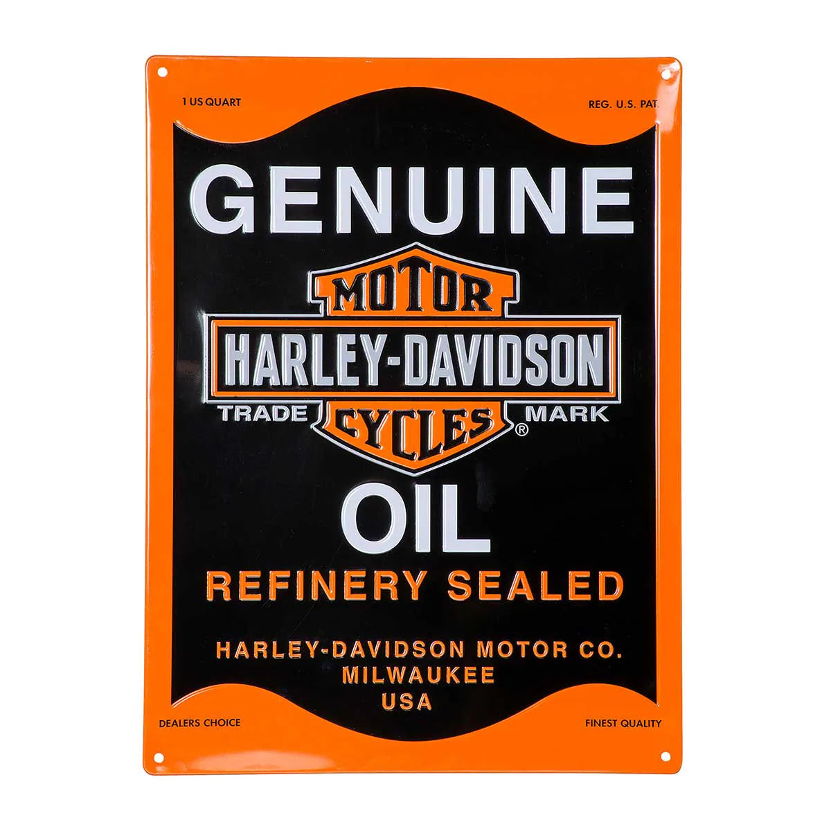 Harley Davidson Oil Can Tin Sign