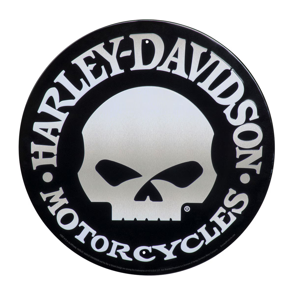 Harley Davidson Skull Tin Sign