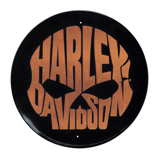 Harley Davidson Copper Skull Tin Sign