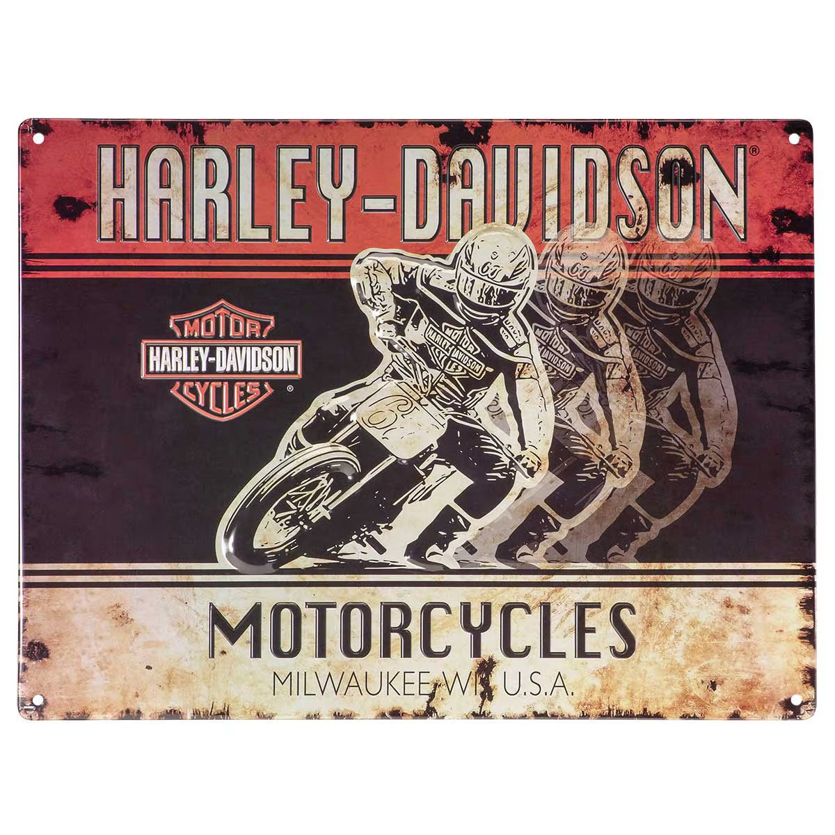 Harley Davidson Racers Tin Sign