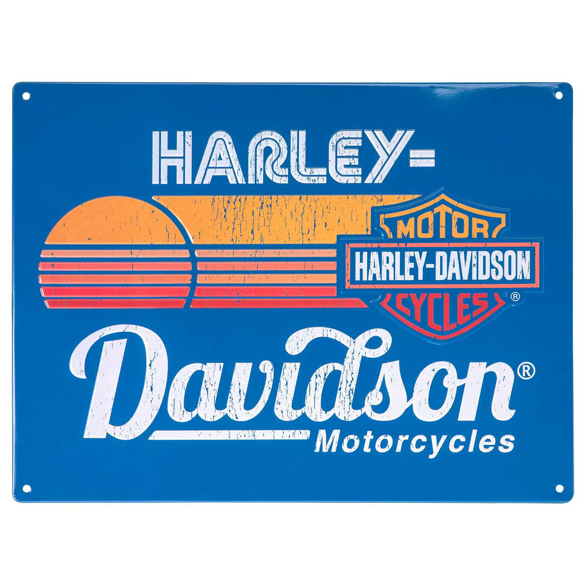 Harley Davidson Bar & Shield Sunset Tin Sign