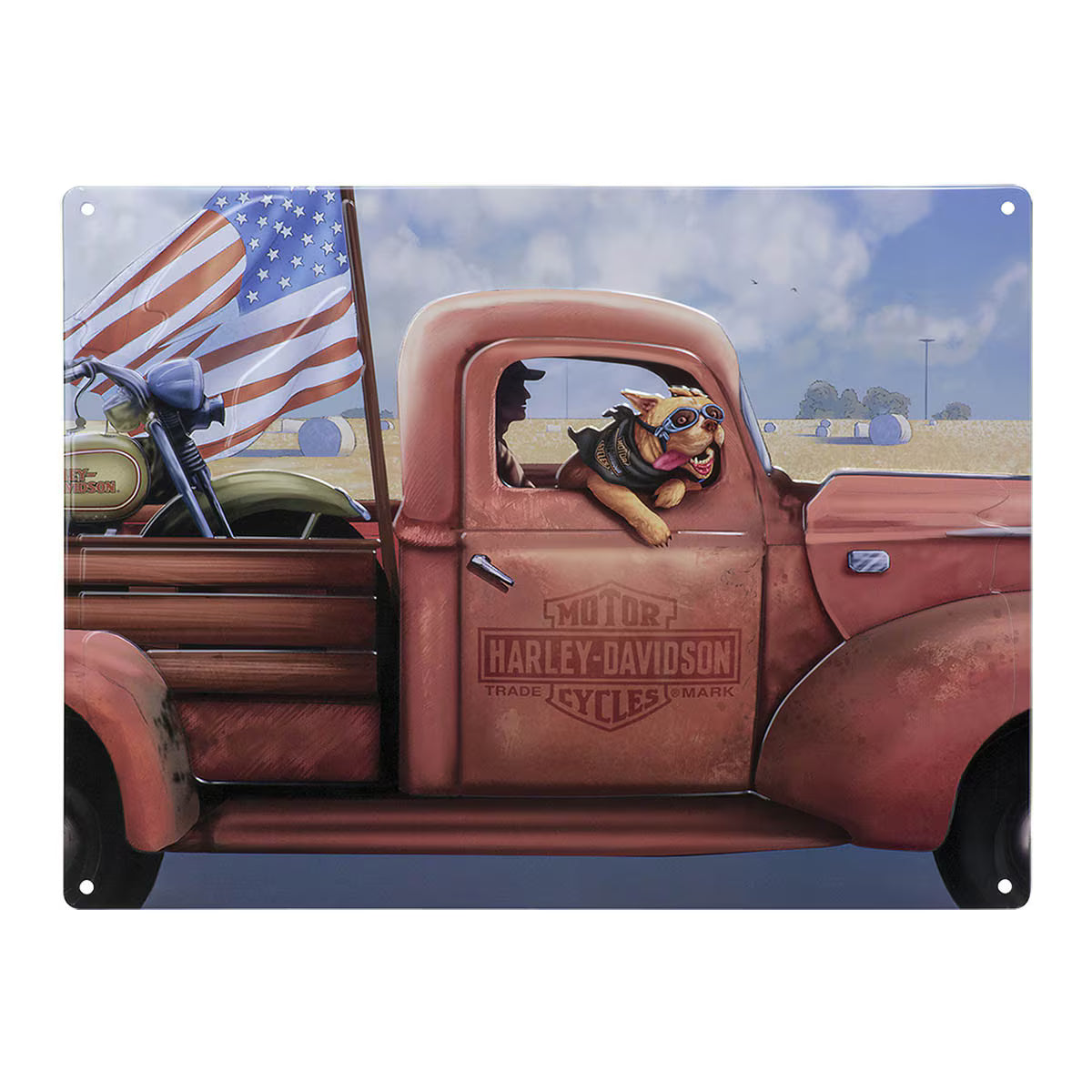 Harley Davidson Joyride Dog Tin Sign