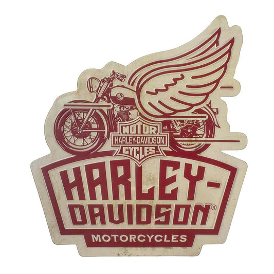Harley Davidson Winged Motorcycle Metal Sign