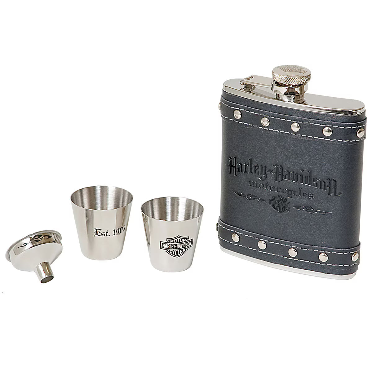 Harley Davidson Motorcycles Flask Gift Set