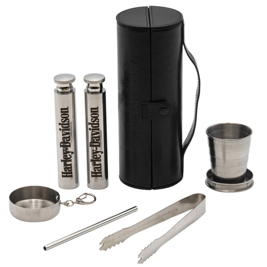 Harley Davidson Open B&S Eagle Travel Bar Set