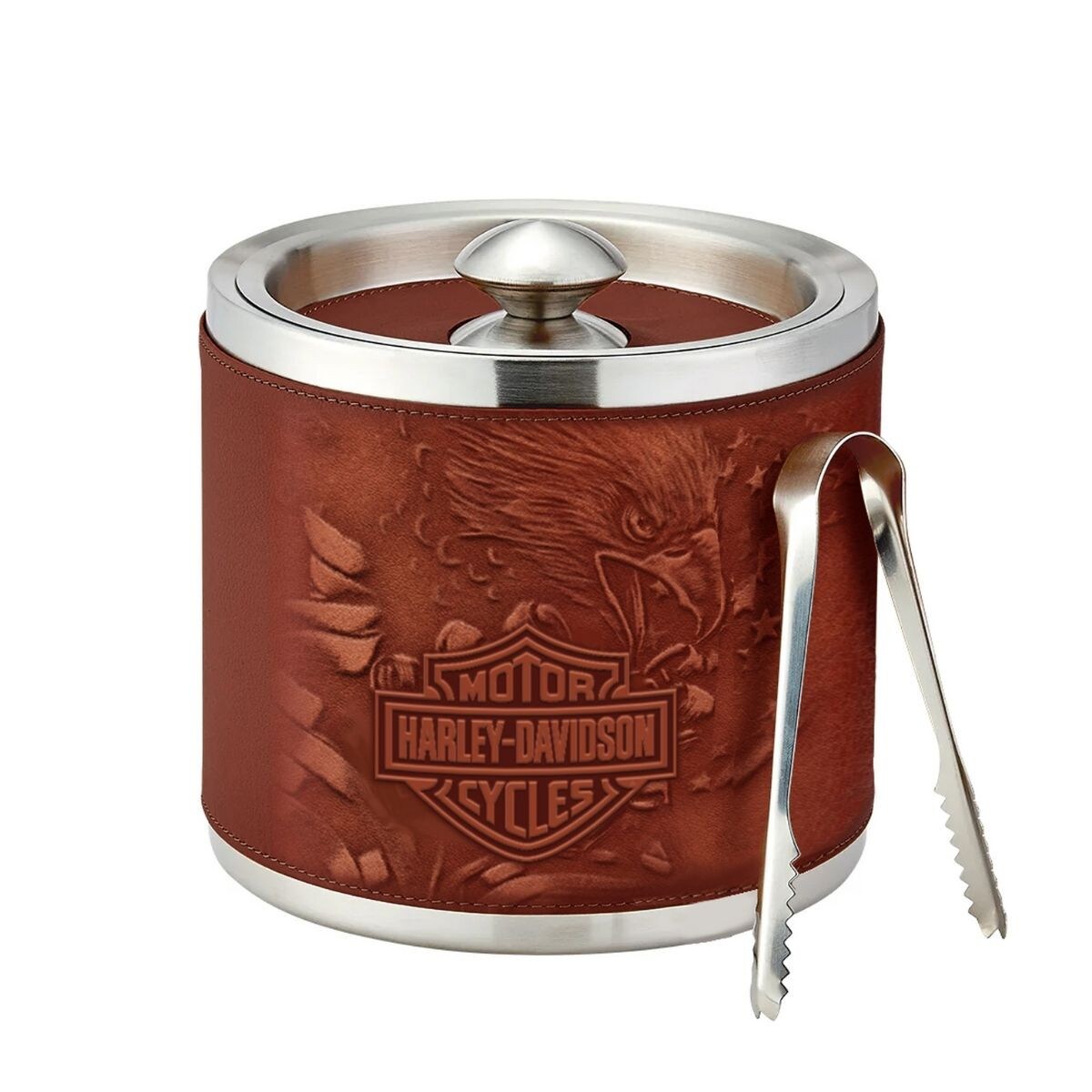 Harley Davidson Patriotic Eagle Leather Ice Bucket