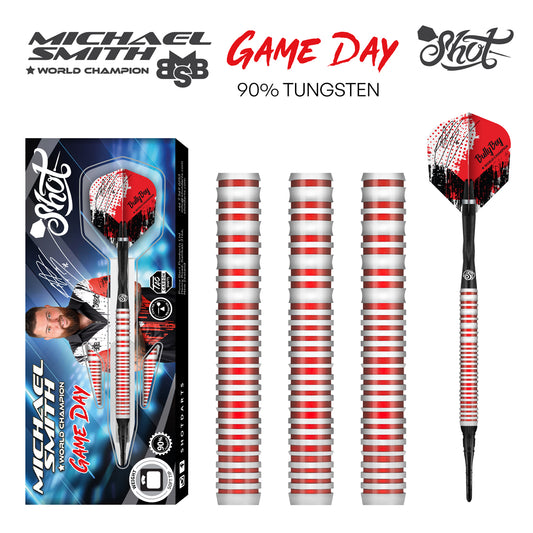 Shot Darts Michael Smith Game Day Soft Tip 90% Tungsten 20gm