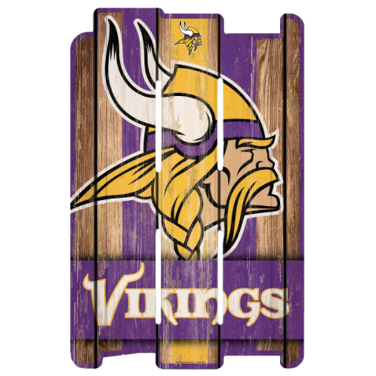 Minnesota Vikings Rustic Wood Fence Team Sign