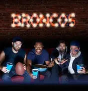 Denver Broncos Recycled Metal Lighted Sign