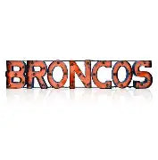 Denver Broncos Recycled Metal Lighted Sign