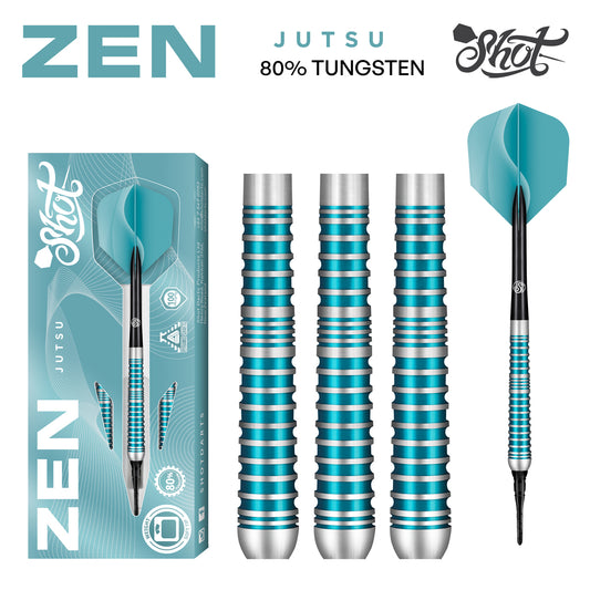 Shot Darts Zen Jutsu 2.0 Soft  Tip Dart Set-80% Tungsten-20gm
