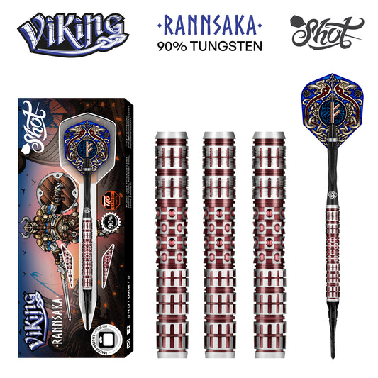 Shot Darts Viking Rannsaka Soft Tip Dart Set - 90% Tungsten - 20gm