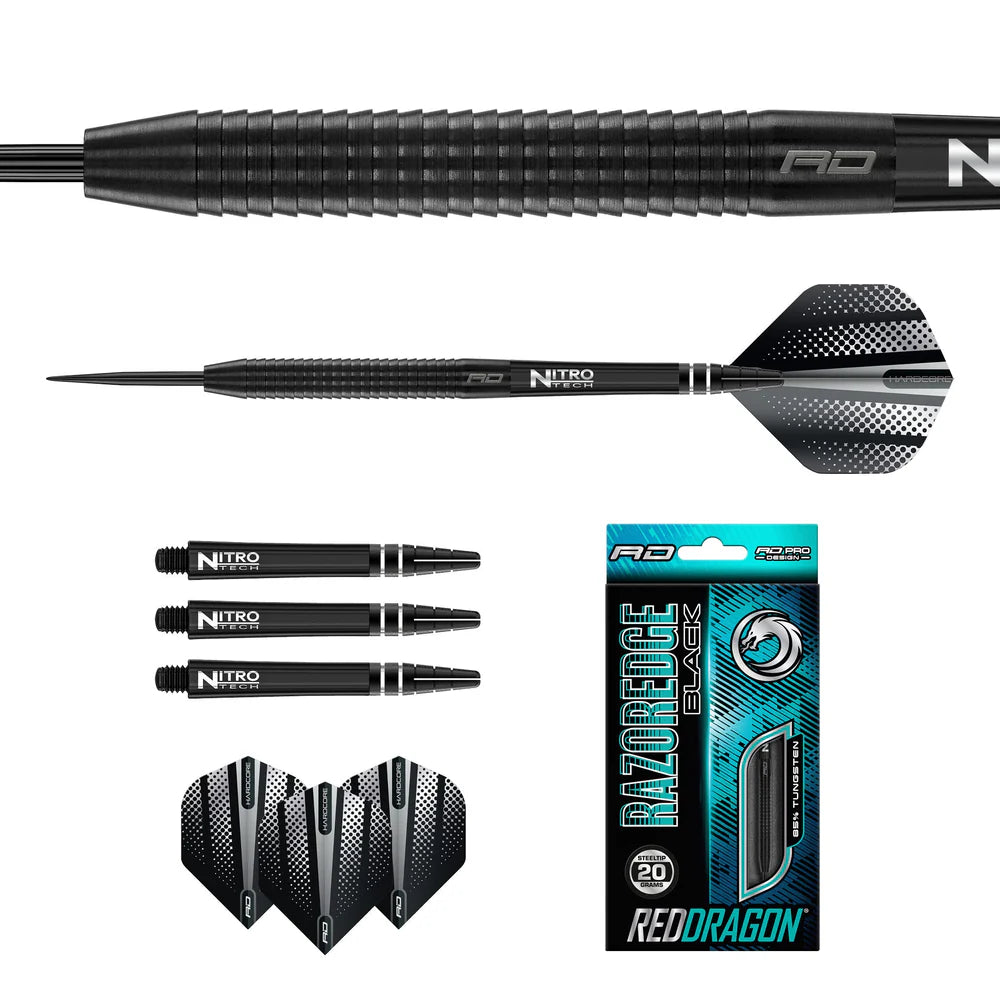 Red Dragon Razor Edge Black Darts 20gm