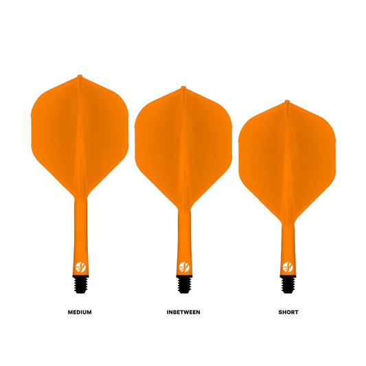 Shot Darts Flight Deck-One Piece Dart Flight and Shaft System-Orange