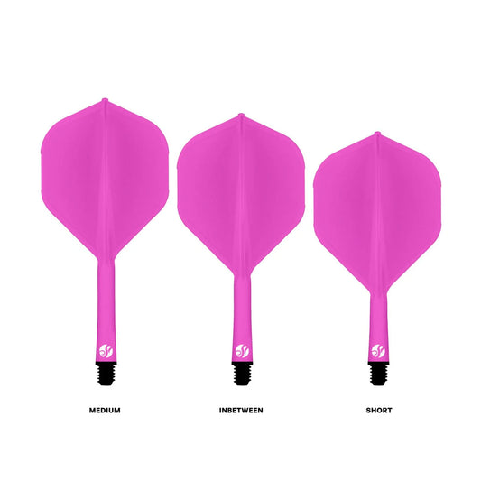 Shot Darts Flight Deck-One Piece Dart Flight and Shaft System-Pink