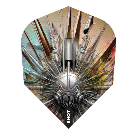 Shot Darts Gnarly Shredda Dart Flight Set-Small Standard