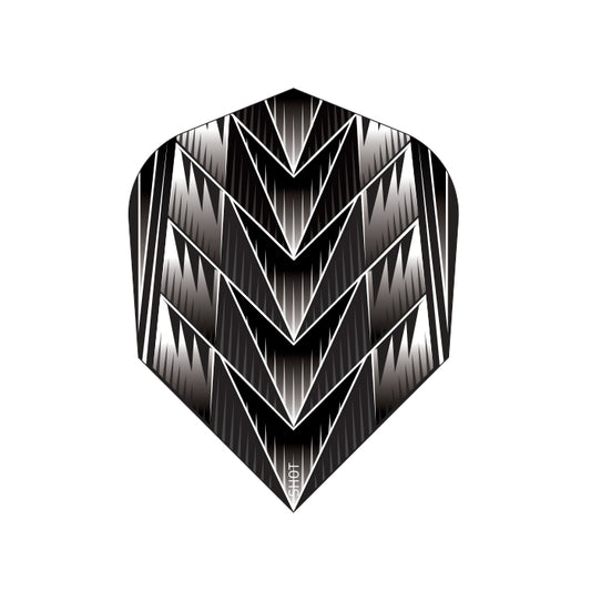 Shot Darts Tribal Weapon Black Dart Flight Set - Small Standard
