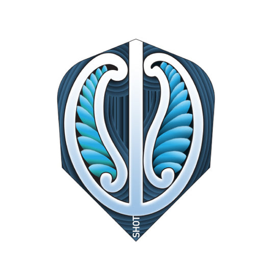 Shot Darts Warrior Blue Dart Flight Set - Small Standard