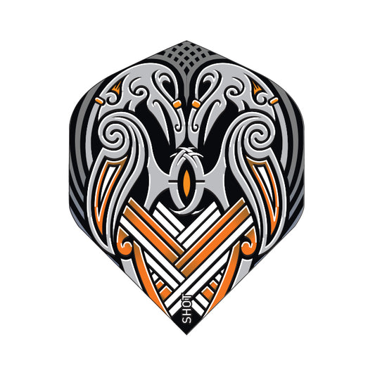 Shot Darts Viking Raven Dart Flight Set-Standard Black