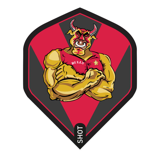 Shot Darts Michael Smith Bully Boy Dart Flight Set-Red-Standard