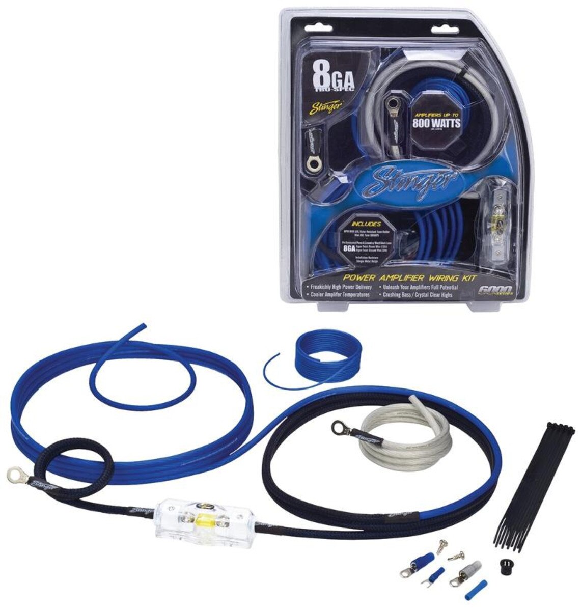 Stinger 8 Gauge OFC Power Wire Kit