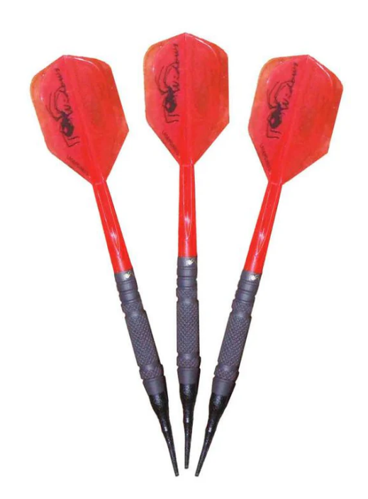 Laserdarts Black Widows 90% Tungsten Knurled 20 Grams