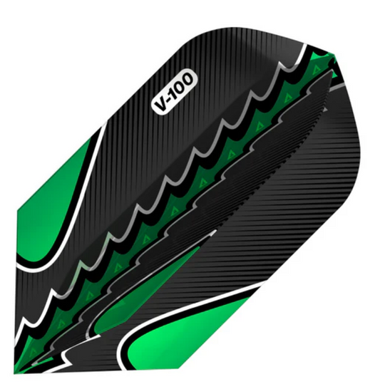 Viper Black Flux Dart Flights Slim Green