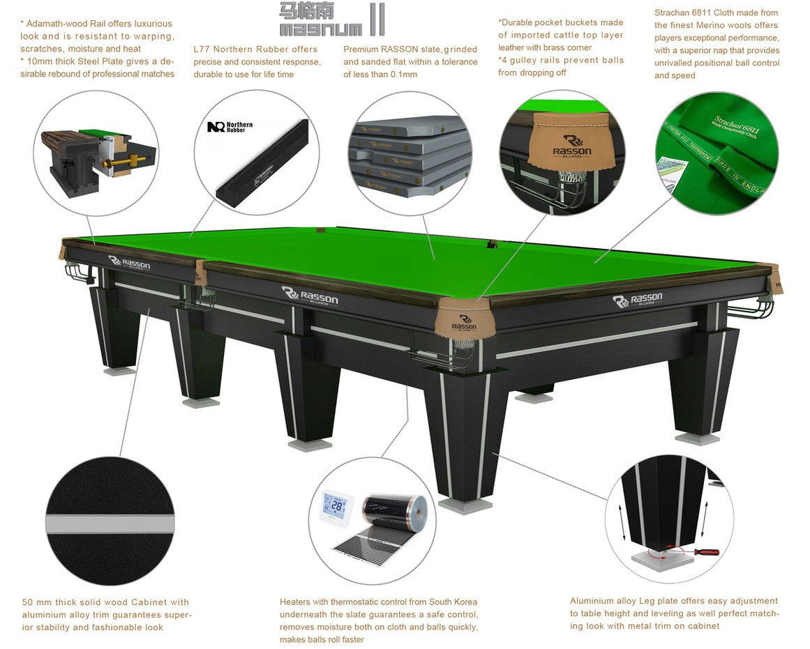 Rasson Magnum II 12' Snooker Table