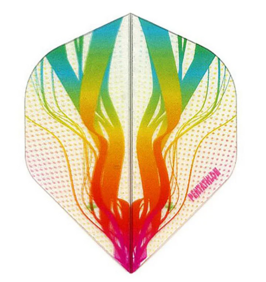 Viper Pentathlon Standard Translucent Design White/Green/Red/Yellow Flights