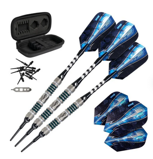 Viper Astro 80% Tungsten Soft Tip Darts Green Rings 18 Grams
