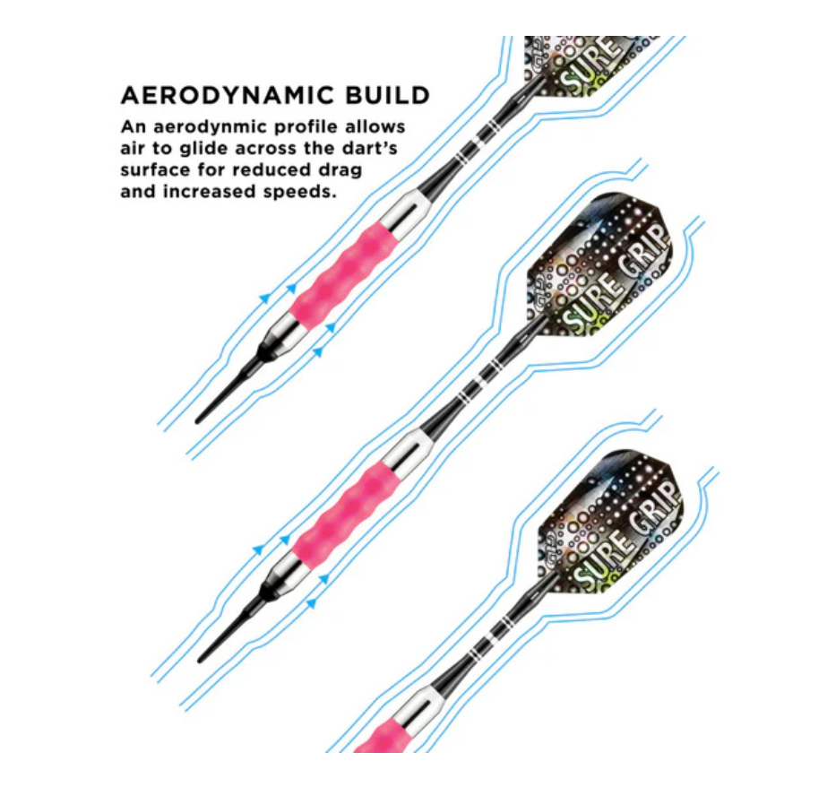Viper Sure Grip Soft Tip Darts Pink 16 grams
