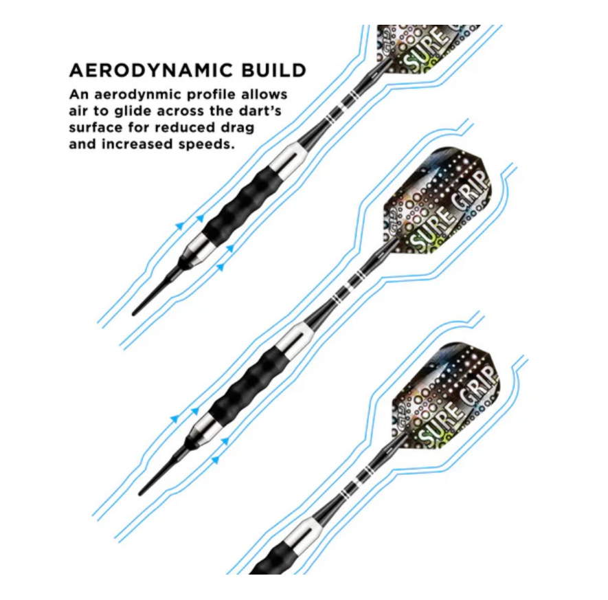 Viper Sure Grip Black Soft Tip Darts 16gm