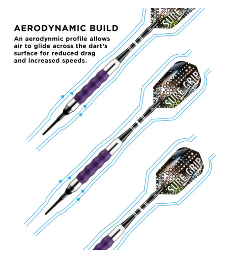 Viper Sure Grip Purple Soft Tip Darts 16gm