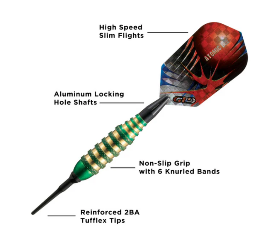 Viper Atomic Bee Darts Green Soft TIp 16gm