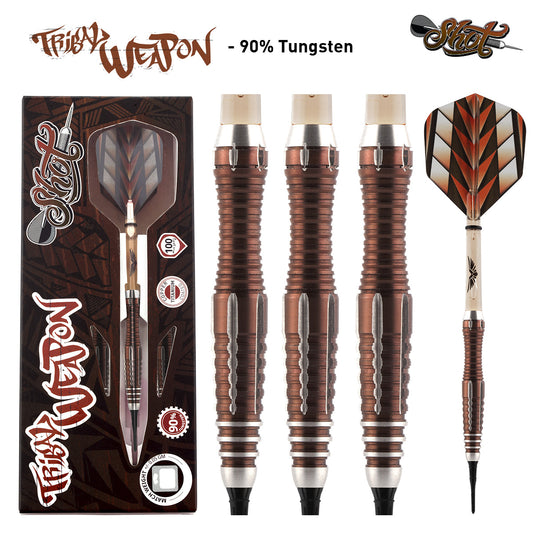 Shot Darts Tribal Weapon 1 Series Soft Tip Dart Set 90% Tungsten 19 gm